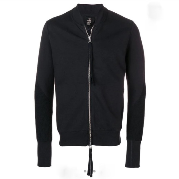 NWT THOM KROM Mesh Panel Black Bomber Jacket Large - Picture 5 of 12